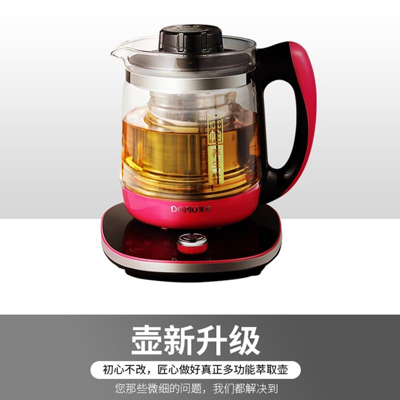 东木千帕灵芝养生壶蒸汽萃取灵芝虫草石斛黑茶壶玻璃多功能煎药壶