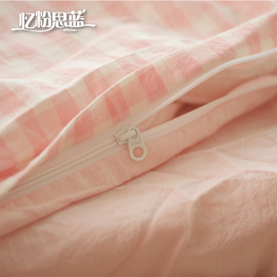 忆粉思蓝儿童被套单件单被套纯棉幼儿园被罩婴儿夏季水洗全棉定制