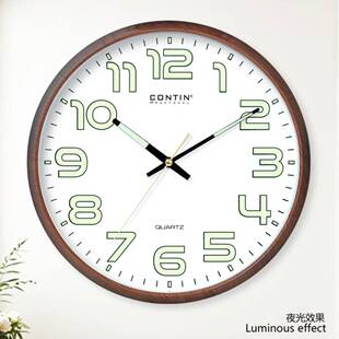 多色夜光挂钟现代挂墙装饰高级感表客厅时钟简约挂表静音扫描机芯