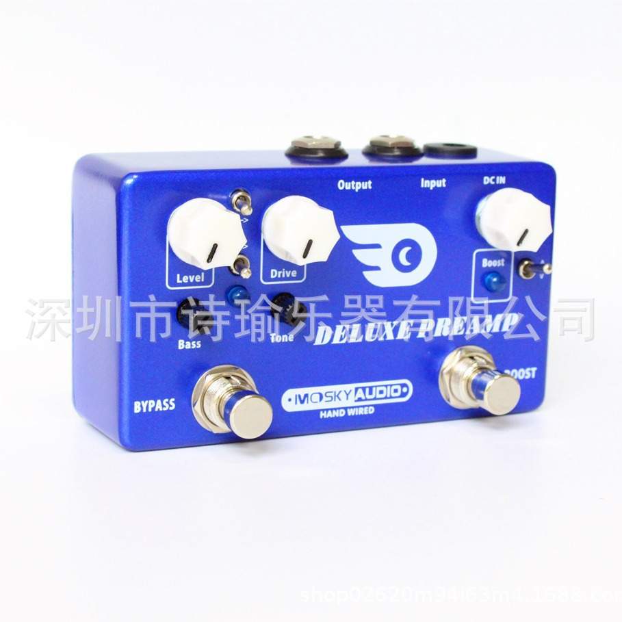 MOSKYAUDIO手工效果器 乐器吉他效果器 DELUXE PREAMP 过载 推子