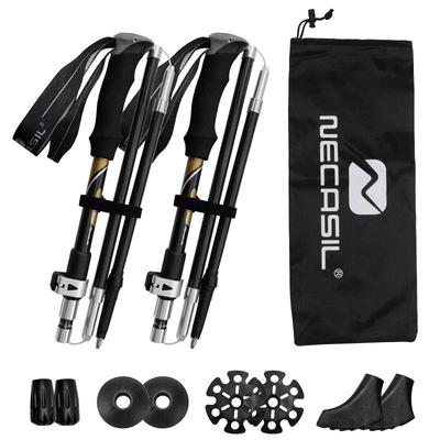 户外登山杖碳纤维多功能伸缩可折叠爬山装备超轻行山杖N92套装