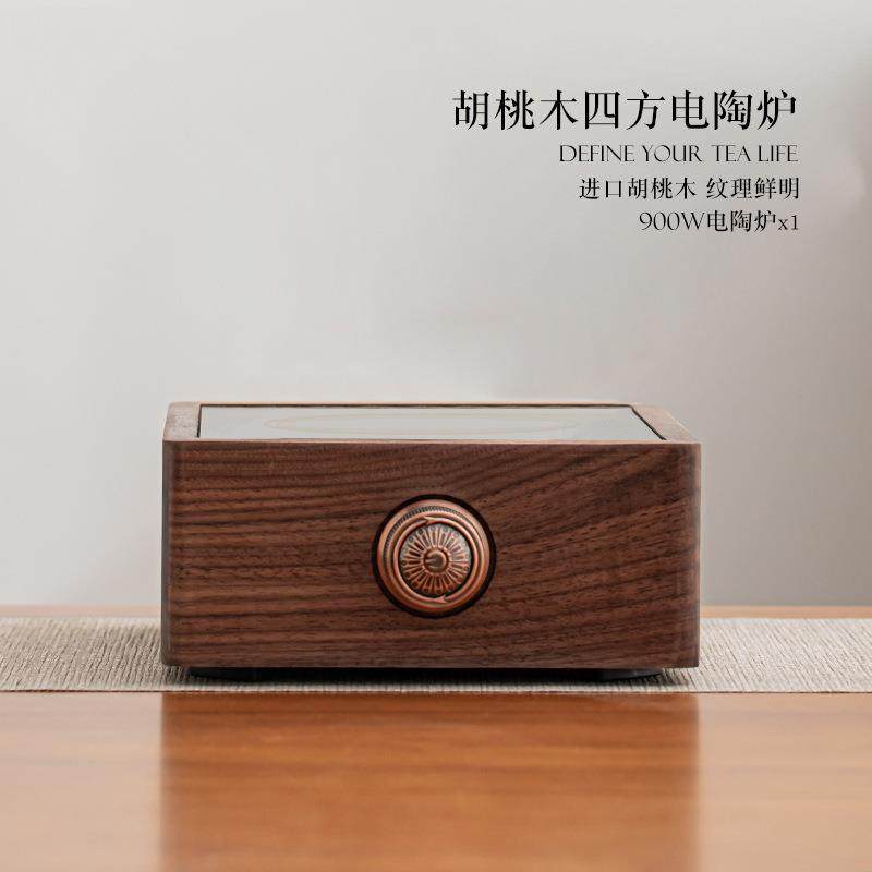 电陶炉家用室内加厚玻璃耐高温煮茶壶茶水分离煮茶器侧把提梁