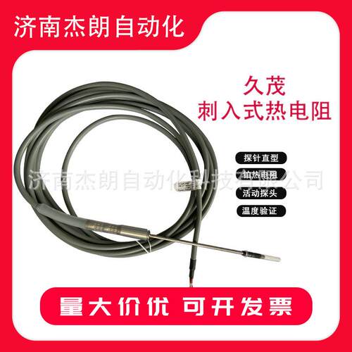 JUMO久茂灰色直型探针双芯刺入式活动探头PT100热电阻