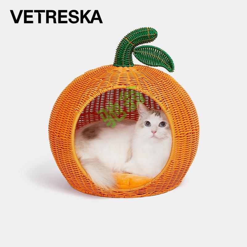 yut未卡大橘大利藤窝藤编猫窝成幼猫夏季凉窝可拆卸棉垫猫窝四季