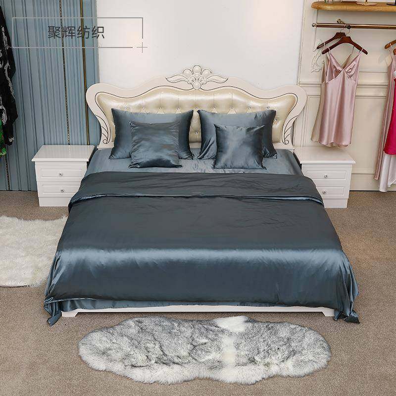 供应1.5cm纯色22姆米桑蚕丝真丝四件套床上用品真丝四件套