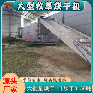 大型牧草烘干机 连续式燕麦草金竹草巨菌草烘干设备 苜蓿草烘干机