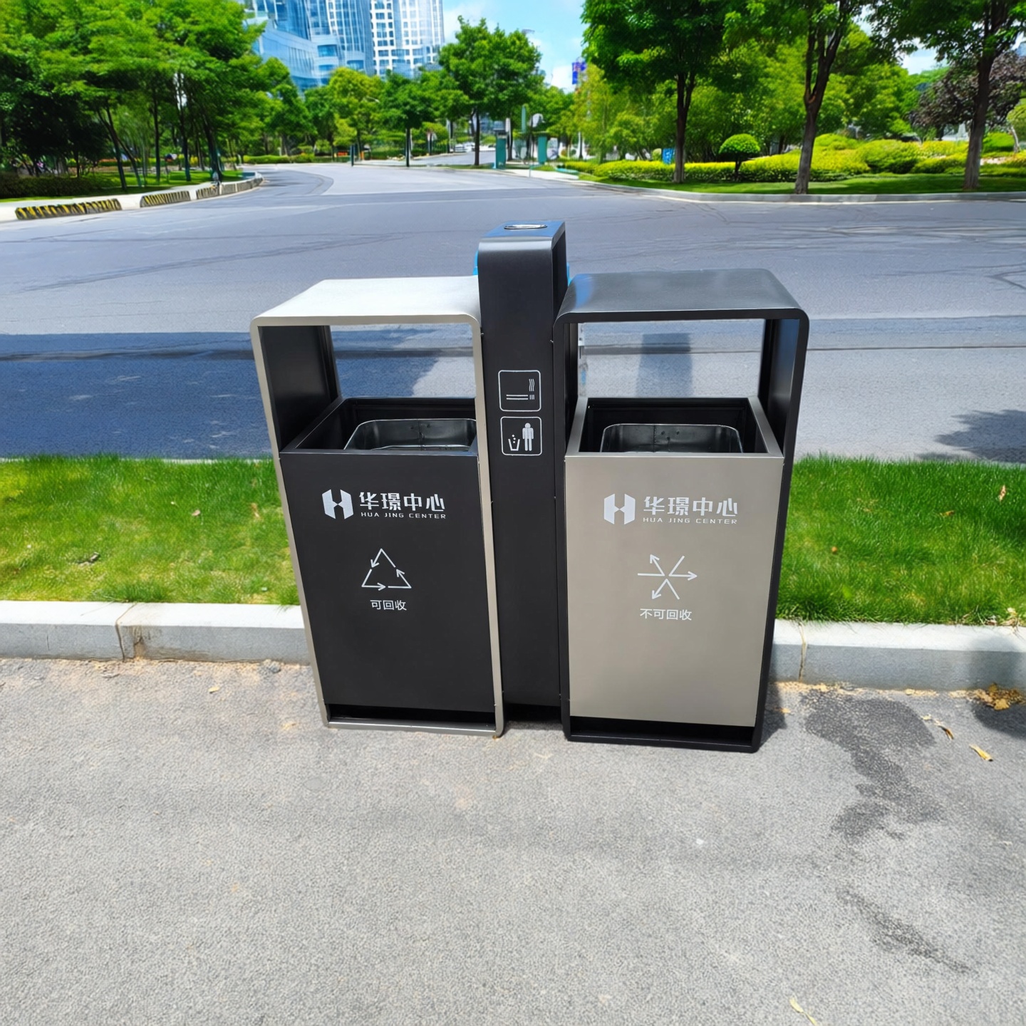 户外分类垃圾桶公园小区物业
