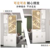 进门屏风隔断柜客厅实木艺术玻璃正对大门入户简约现代轻奢玄关柜