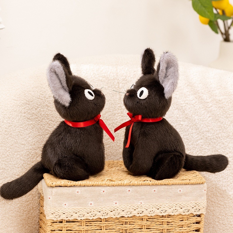 跨境新品宫崎骏魔女宅急送小黑猫公仔毛绒玩具动画电影周边娃娃