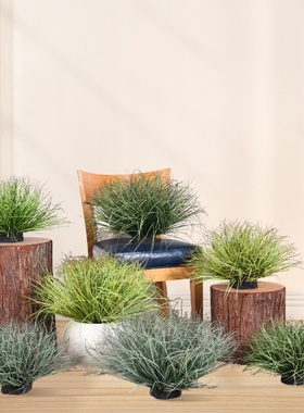 仿真蒲草假芦苇草室内家居装饰摆件摄影道具假草丛草垛假绿植造景