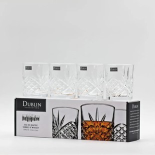 套 都柏林杯子 威士忌酒杯家用高级无铅水晶玻璃洋酒杯创意个性