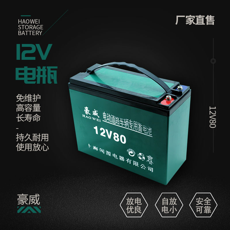 12V伏电瓶照明孵化器夜市音响12V36A80A疝气灯太阳能专用干蓄电池