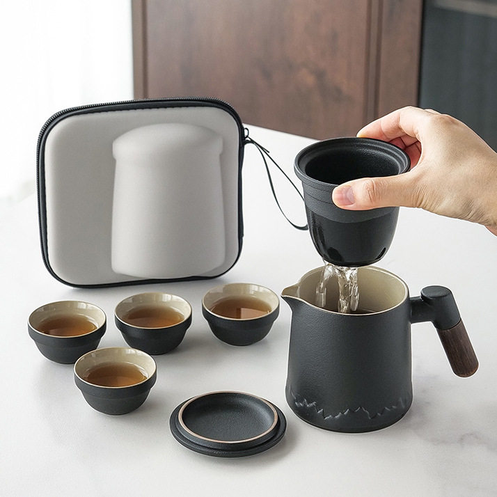便携旅行茶具套装户外包随身简易车载露营办公室功夫泡茶壶茶杯
