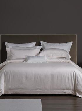 婚嫁厚织提花丨L-sevenstar七星高支全棉四件套柔美线条极简美学