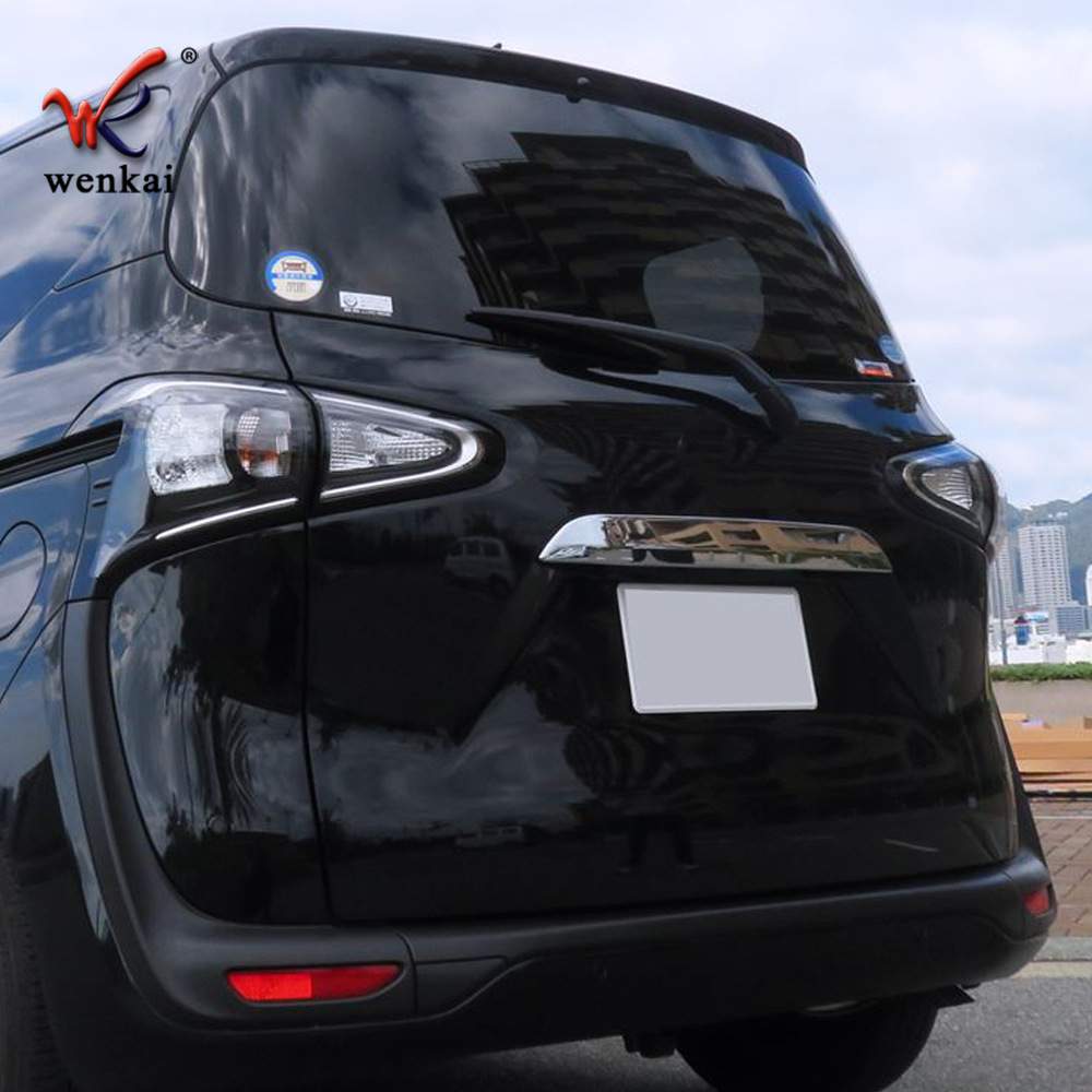 适用于丰田Sienta改装后尾箱电镀饰条 170系专用尾门后标饰条