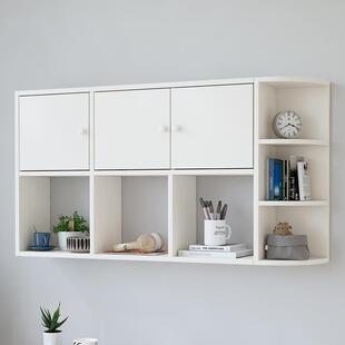 装饰吊柜转角卧室墙上书架置物架墙壁柜悬空书柜打孔免客厅挂墙式