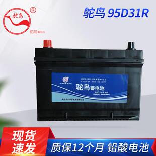 驼鸟95D31R汽车备用电瓶铅酸免维护蓄电池12V80A电池