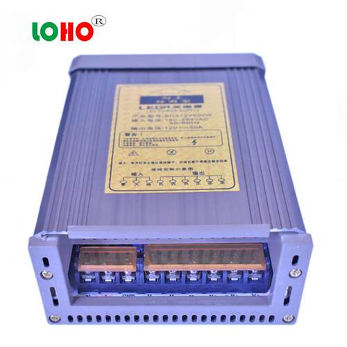 12V600W铝型材防雨电源led户外电源开关DC12V24V600W防雨电源
