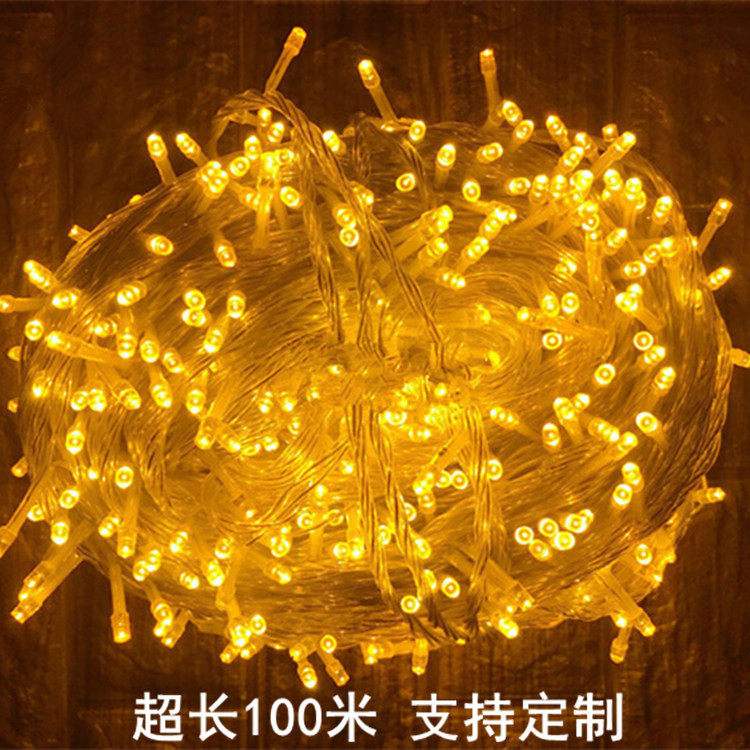 100米led串灯户外防水新年室内圣诞节婚庆装饰灯灯带工程工程专用