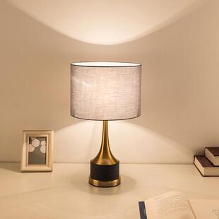 美式复古铁艺台灯卧室床头灯欧式简约新中式家居客厅装饰灯具