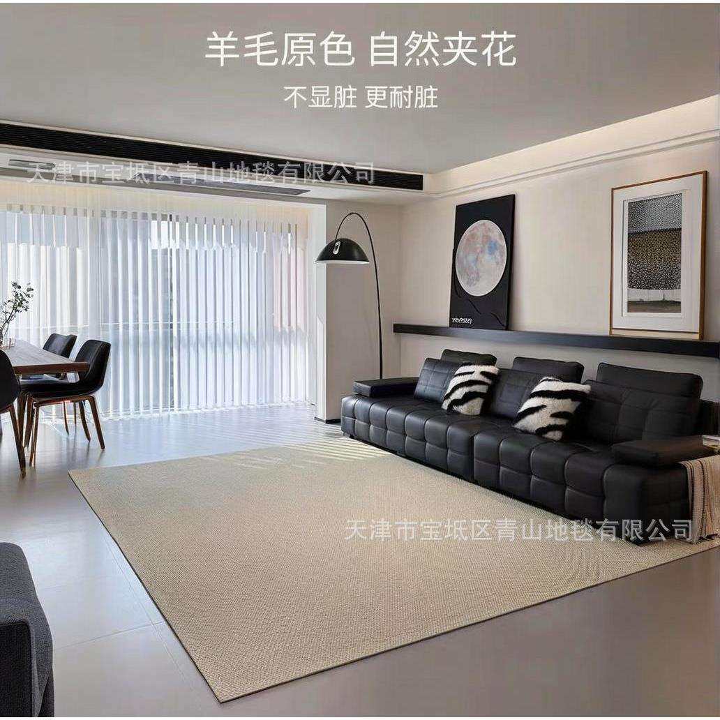 高脂羊毛地毯客厅北欧风家用沙发茶几地垫子卧室床边抑菌耐脏脚垫