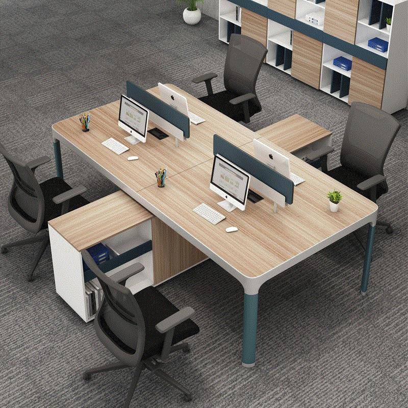 职员办公桌工业风屏风隔断卡座员工桌椅组合双人六人财务电脑桌