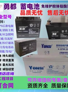 YONDU勇都蓄电池NP/YD12-1212V12AH20AH24AH38AH55AH65A75A100AH