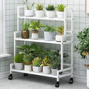 索尔诺花架子阳台多肉绿萝花盆架铁艺置物架室内外多层阶梯式花架