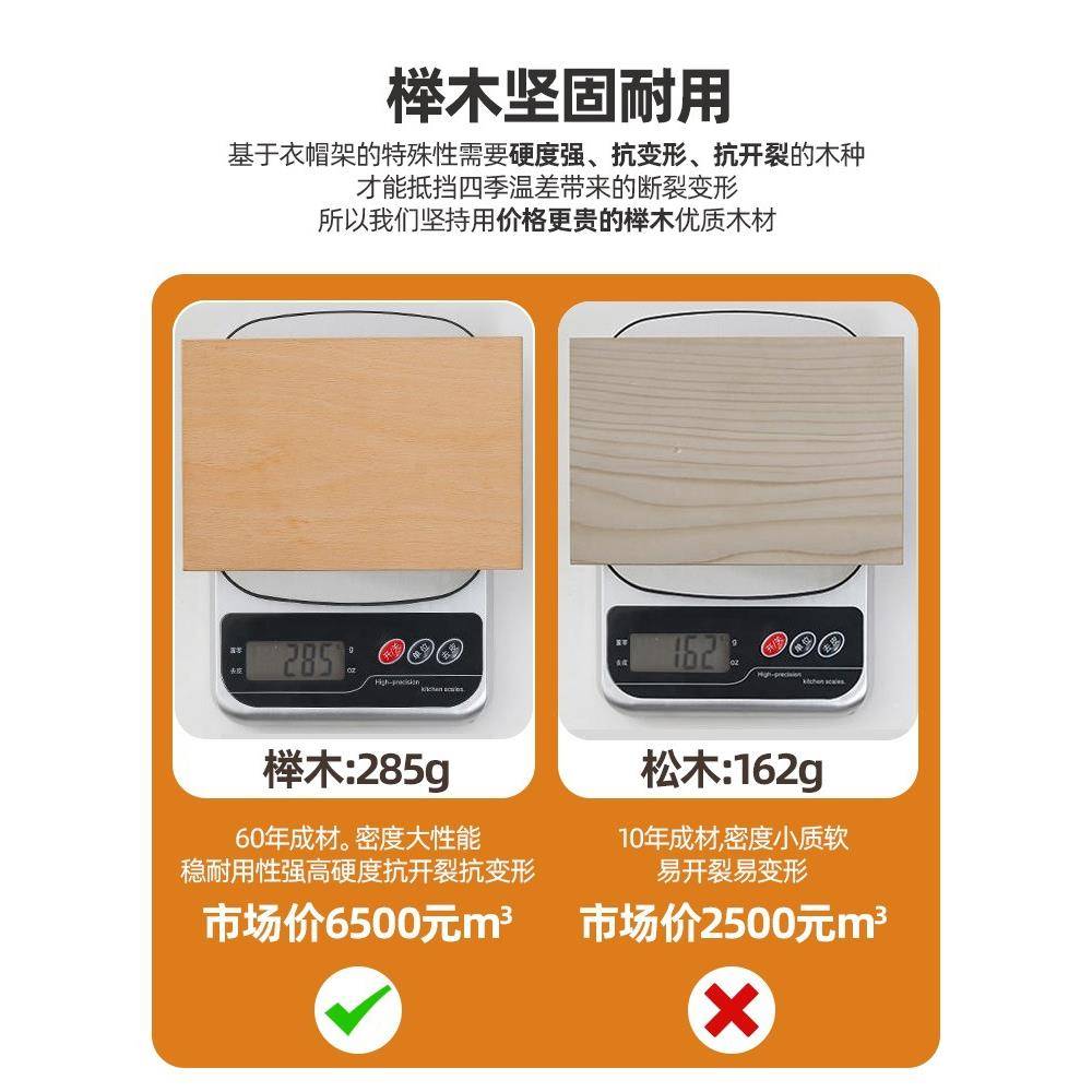 实木衣帽架落地卧室挂衣服架子客厅置物架家用门后单杆挂包挂新品