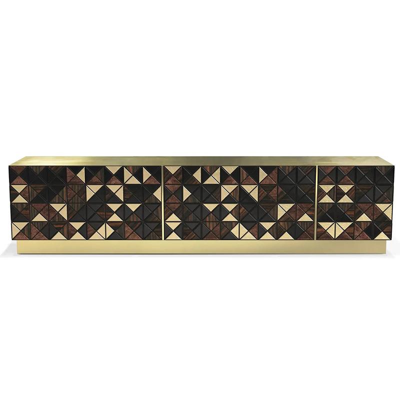 电视柜轻奢高级感落地装饰一体靠墙边柜极简别墅客厅艺术感展示柜