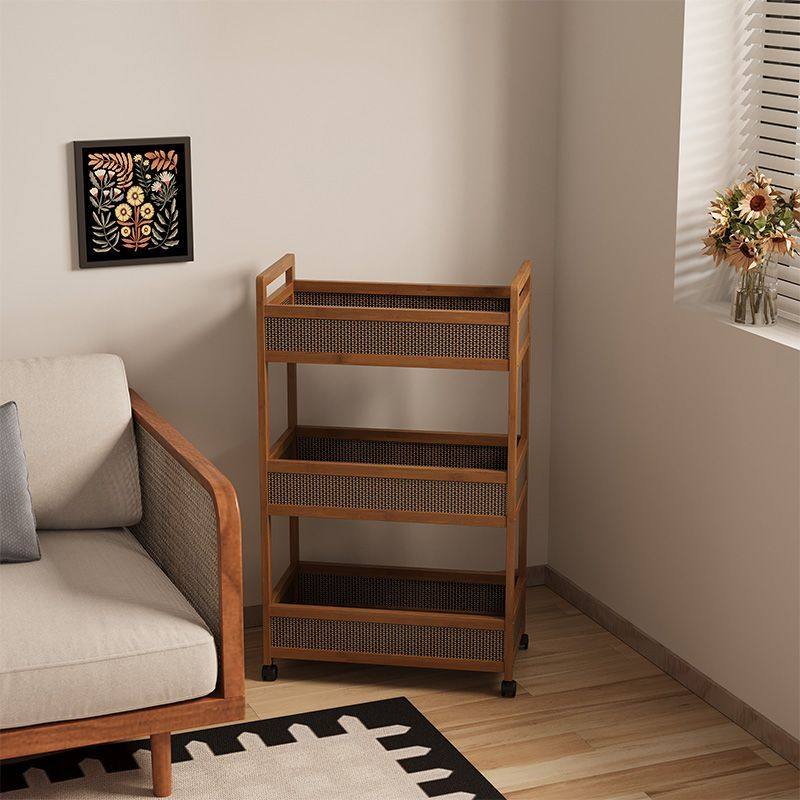 书架落地置物架多层收纳书柜储物柜子办公室工位可移动文件小推车