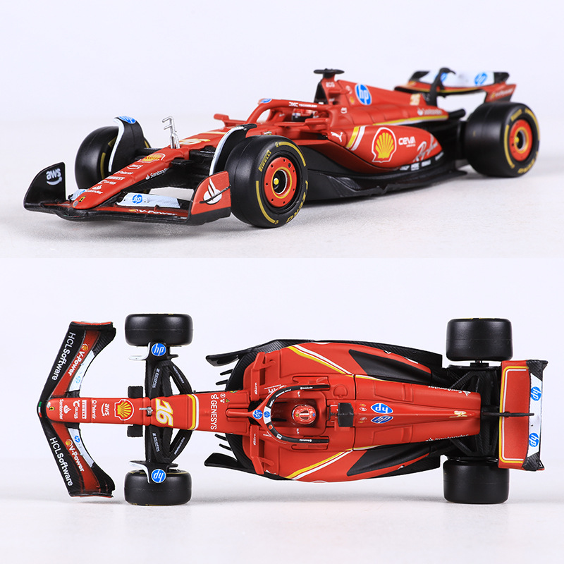 比美高143 2024法拉利sf24 F1方程式赛车合金车模勒克莱尔赛恩斯