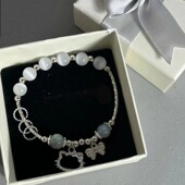 爆款 手串2025KT猫蝴蝶结少女心冰裂纹串珠手环原创设计送女友