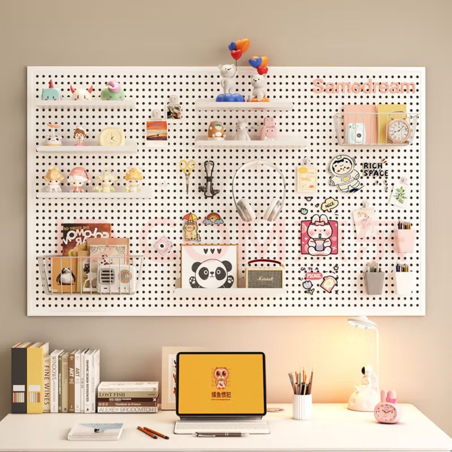 定制洞洞板墙面五金工具置物展示架多孔挂板收纳手机配件饰品货架