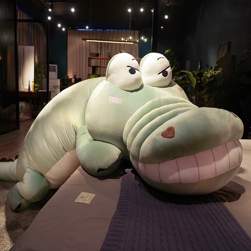 搞怪可爱鳄鱼恐龙毛绒玩具公仔娃娃女孩床上睡觉抱枕玩偶大号超软