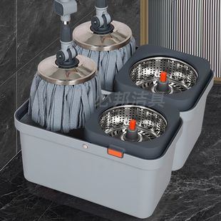 拖布带桶一整套加厚加大旋转拖把分离甩干桶家用干湿两用免手洗墩