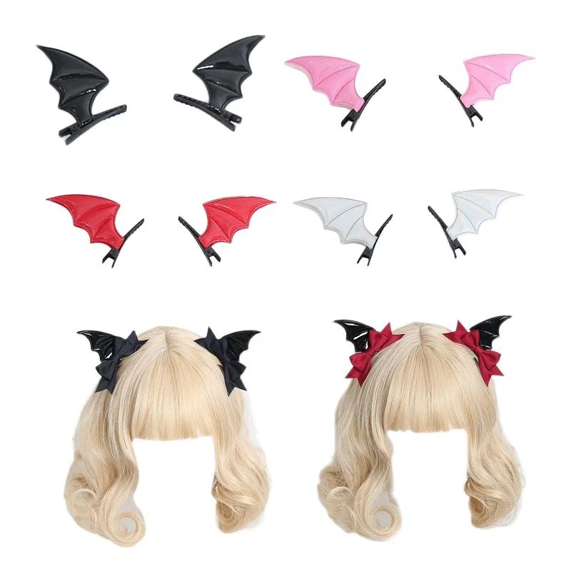 Fashion Bat Wings Hair Clip Y2K Style Barrette for Cosplay P