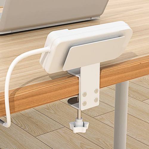 插座固定支架插排固定器桌下免打孔插座插线板电线收纳神器家用电