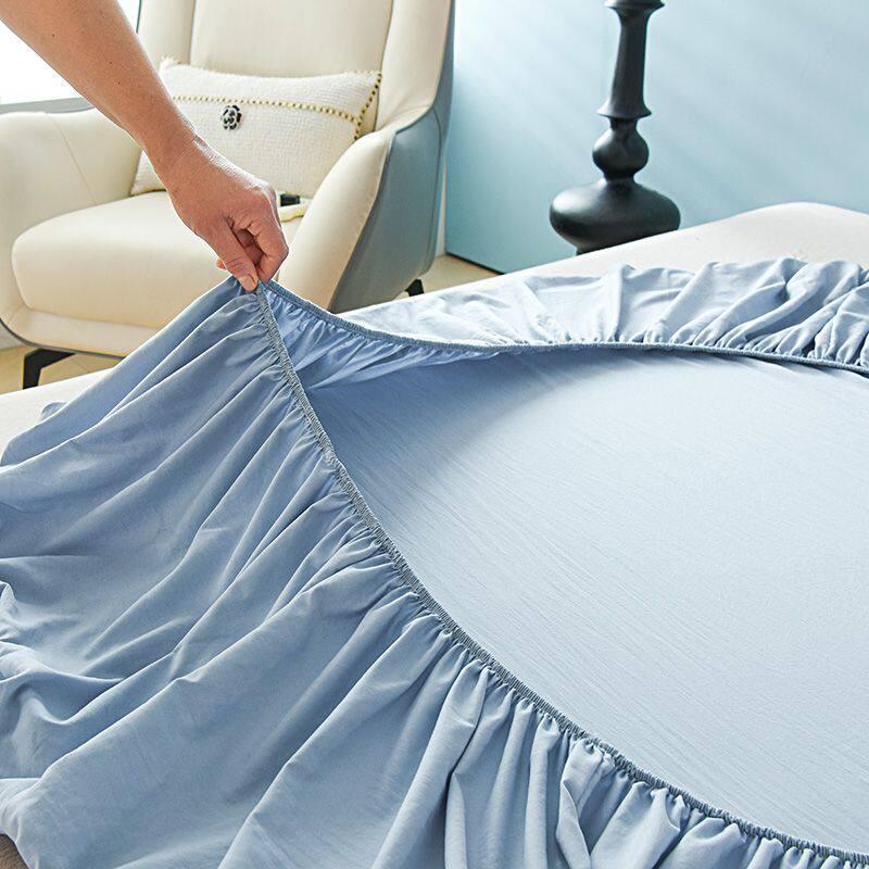 1米2床笠款床单可定制A类水洗棉床笠纯色简约风糯糯棉四季通用全