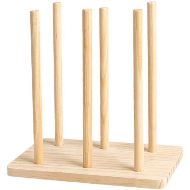 毛线转轴木质线团手工绕线轴毛线轴纸胶带收纳架实木展示架编绳编