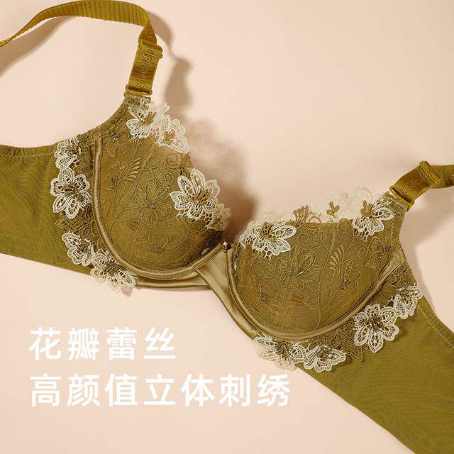 夏娃之秀高端塑形内衣女士蕾丝轻奢小胸聚拢显大收副乳防下垂3915
