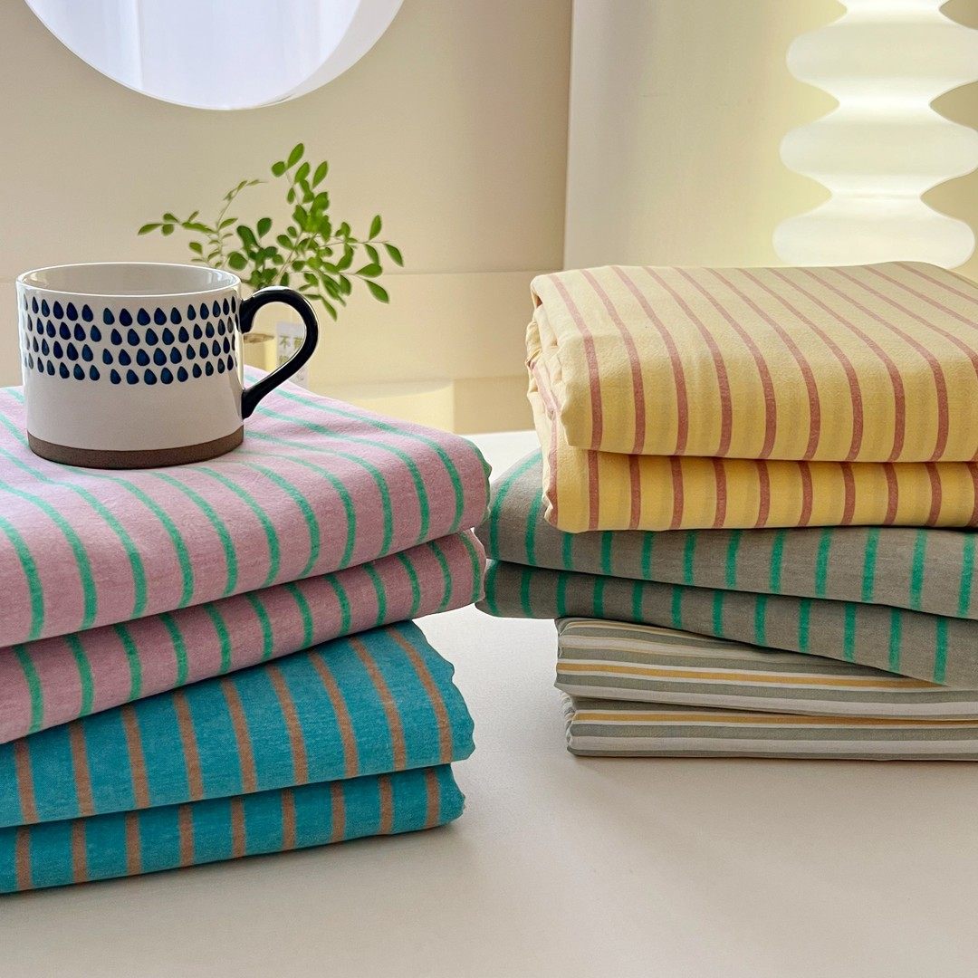 【床单，床笠，被套在这里】全棉色织水洗棉单床单单被套床上用品