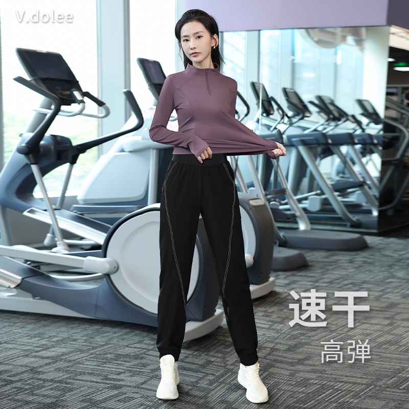 【宽松】女士晨跑运动套装休闲健身跑步速干高弹加绒显瘦瑜伽服14