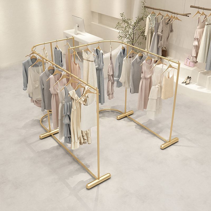 服装店欧式展示架L型货架落地式中岛架女装店款陈列架挂衣架