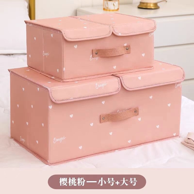 家用衣物内衣收纳神器箱分格储物带盖衣服衣柜收纳盒整理折叠防潮