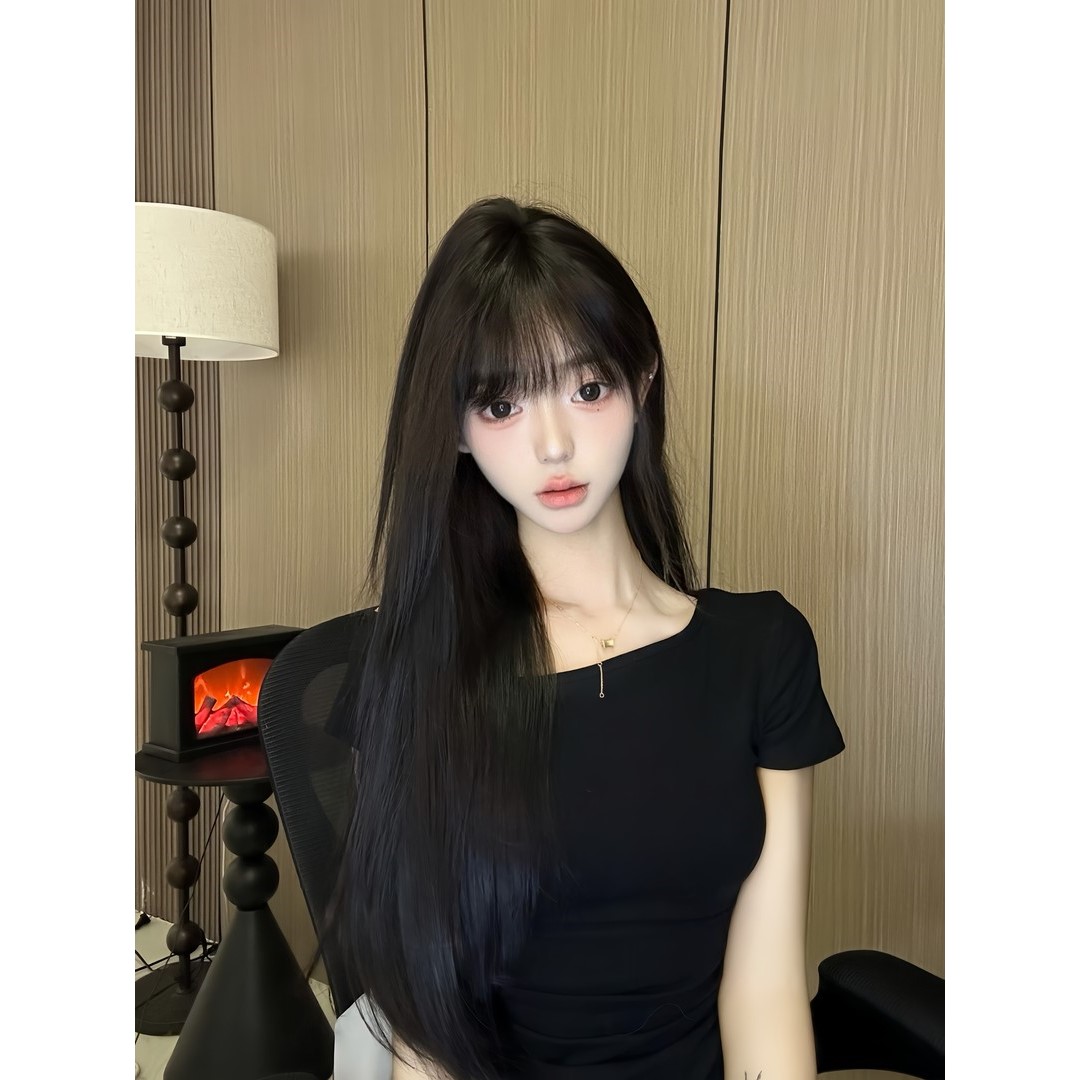 65CM空气高层次不用戴发网一片式的假发（含人发）