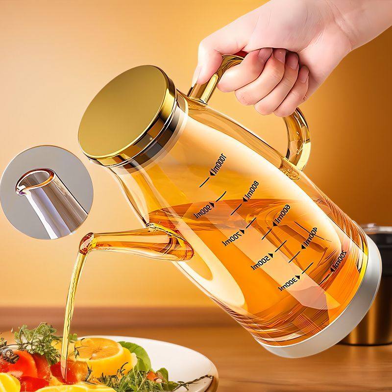 大号食品级储油罐油壶家用厨房高硼硅加厚玻璃油瓶大口径不挂油防,家装主材,水槽专用洗杯器,淘宝优惠券,粉丝福利购,淘宝优惠卷