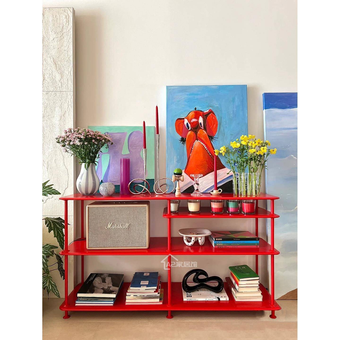 小户型落地收纳架Montana置物架中古书架轻奢书架多层设计收纳架