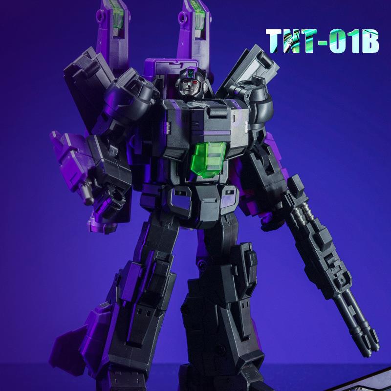 TNT-01B黑色流星镜像色天火宇宙飞船太空守卫者小比例变形玩具