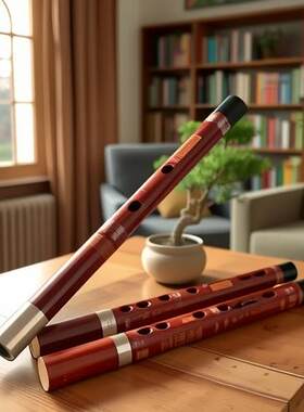 杭州南音笛子黄黎明刻字竹笛学生练习横笛子双插教学专业老料竹笛